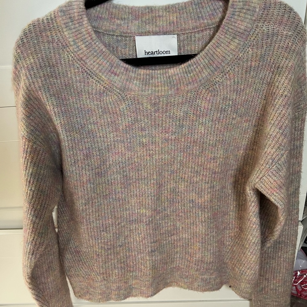 multi color cable knit sweater